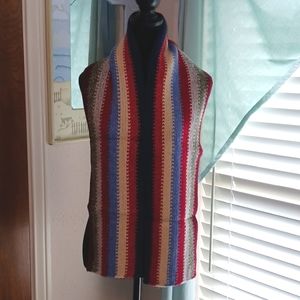 SO wool scarf in multi stripes, like new